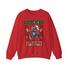 All I Want for Christmas Kike and Banda Sweatshirt - Unisex Crewneck Casual Streetwear