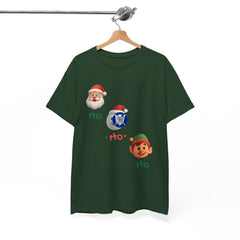 Holiday Ho Ho Ho Tee Shirt - Unisex Heavy Cotton Casual Fit