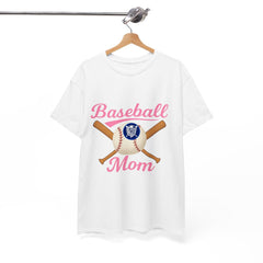 Pink Baseball Mom Tee Shirt - Unisex Heavy Cotton Casual Fit