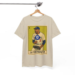 La Trompeta Baseball T-Shirt — Vintage Dodgers Trading Card Design