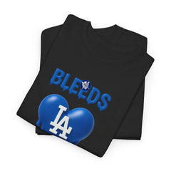 Heart Bleeds Blue Tee Shirt - Unisex Heavy Cotton Casual Fit
