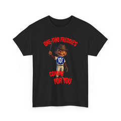 Halloween Spooky Freddie's Coming For You Tee Shirt - Unisex Heavy Cotton Casual Fit