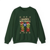 Holiday Ugly Christmas Baby Grinchies Sweatshirt - Unisex Crewneck Casual Streetwear