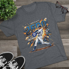 2500 Career Hits Baseball Tee – Milestone Freeman Tribute