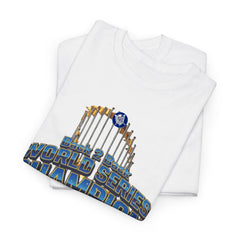 Dodgers Gold Back 2 Back World Series Champion Tee Shirt - Unisex Heavy Cotton Casual Fit