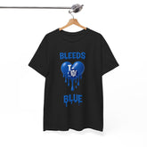 Heart Bleeds Blue Tee Shirt - Unisex Heavy Cotton Casual Fit