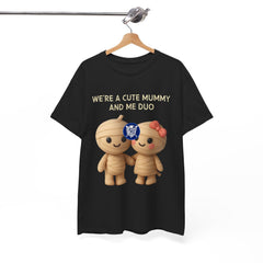 Halloween Spooky Mummy and Me Duo Tee Shirt - Unisex Heavy Cotton Casual Fit