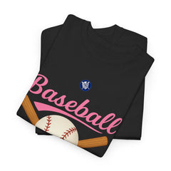Pink Baseball Mom Tee Shirt - Unisex Heavy Cotton Casual Fit