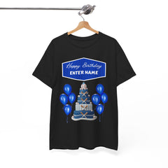 Personalized Kids Birthday Cake Tee — "Happy Birthday" Name T-Shirt