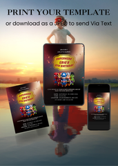 Superhero Birthday Editable Invitation (Portrait)