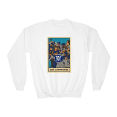 Dodgers "Los Campeones" Loteria Card Kids Sweatshirt - Unisex Crewneck Casual Streetwear