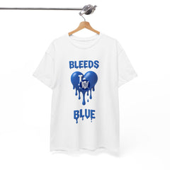 Heart Bleeds Blue Tee Shirt - Unisex Heavy Cotton Casual Fit