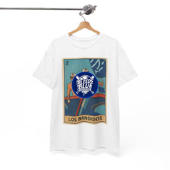 Kike and Banda Los Bandidos Loteria Card Tee Shirt - Unisex Heavy Cotton Casual Fit