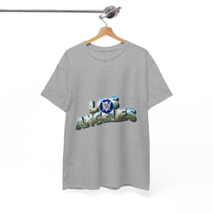 Los Angeles Photo-Block Tee — Retro Cityscape Graphic T-Shirt