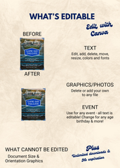 Game Day Baseball Tailgating Editable Invitation (Portrait)