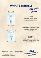 Boy Baby Shower Editable Invitation (Portrait)