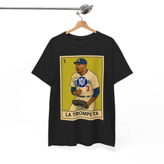 La Trompeta Baseball T-Shirt — Vintage Dodgers Trading Card Design