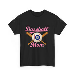Pink Baseball Mom Tee Shirt - Unisex Heavy Cotton Casual Fit