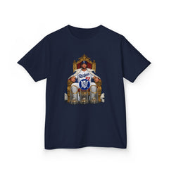 Kershaw Baseball Throne Kids T-Shirt – Youth Heavy Cotton Casual Fit