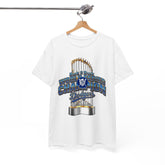 Dodgers Gold Back 2 Back World Series Champion Tee Shirt - Unisex Heavy Cotton Casual Fit