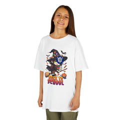 Kids Tee — Cute Witch "Back to School" Halloween Graphic