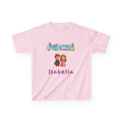 Personalized Kids T-Shirt — Colorful Princess Crown with Custom Name
