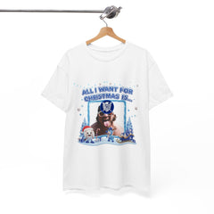 Holiday All I Want for Christmas Dodgers Kike Tee Shirt - Unisex Heavy Cotton Casual Fit