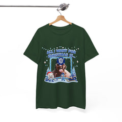 Holiday All I Want for Christmas Dodgers Kike Tee Shirt - Unisex Heavy Cotton Casual Fit