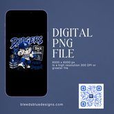 Dodgers Baseball Head Back To School PNG | Digital Art (6000x6000)