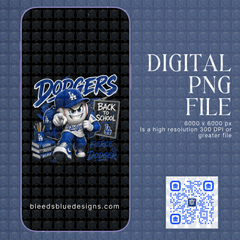 Dodgers Baseball Head Back To School PNG | Digital Art (6000x6000)