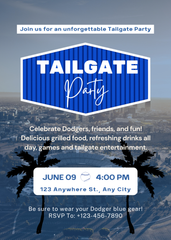 LA Tailgate Party Editable Invitation (Portrait)