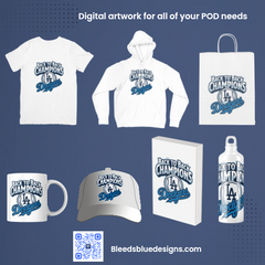 Dodgers Back to Back Champions All Blue PNG | Digital Art (6000x6000)