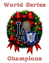 Holiday World Series Champions Dodgers Wreath PNG | Digital Art (6000x7712)