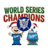 Holiday Charlie Brown and Snoopy World Series Champion Dodgers PNG | Digital Art (6000x6000)
