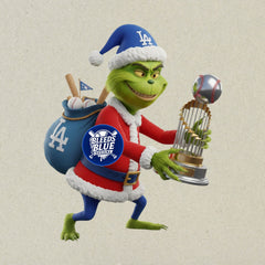 Holiday Dodgers Grinch with Trophy PNG | Back2Back Digital Art (6000x6000)