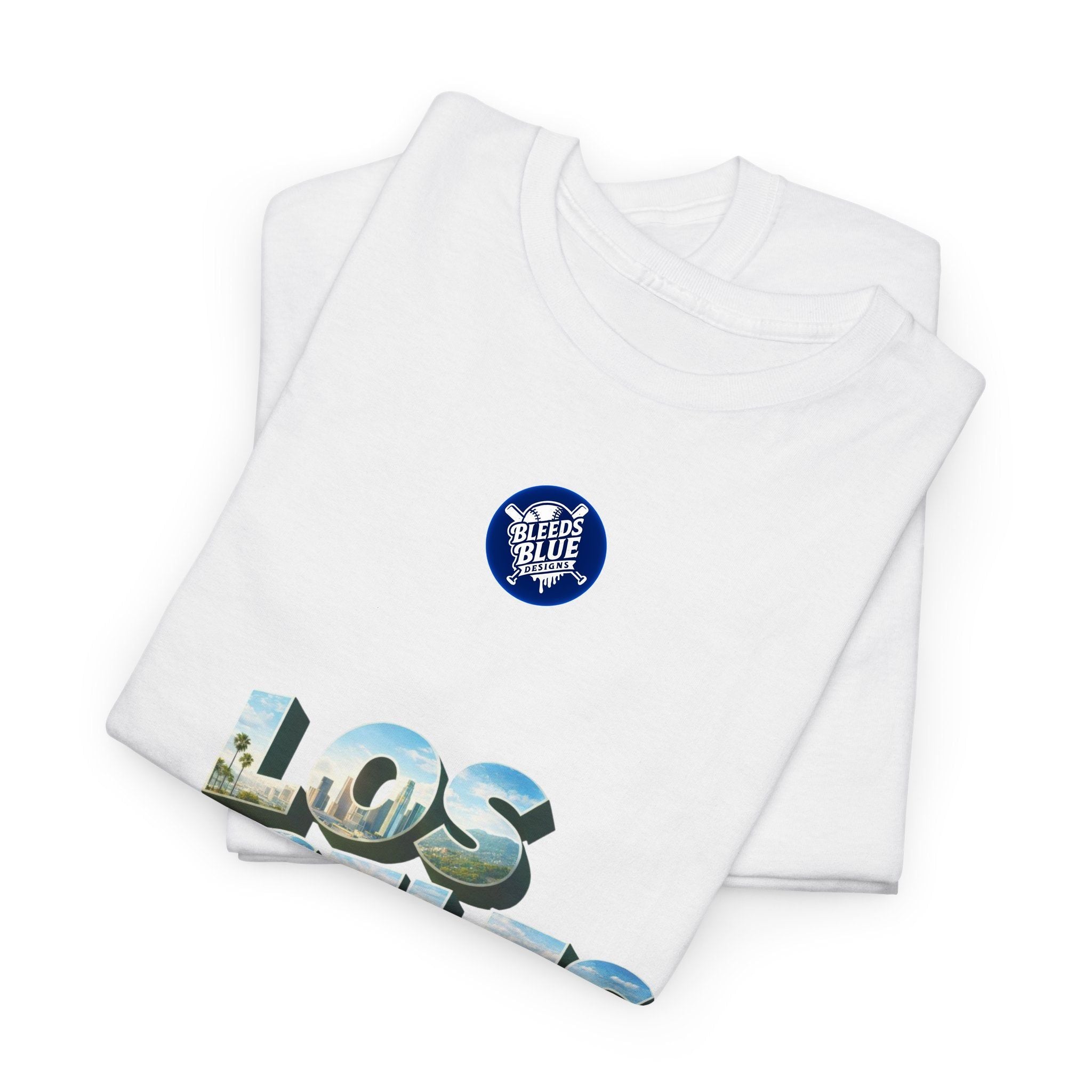 Los Angeles Photo-Block Tee — Retro Cityscape Graphic T-Shirt