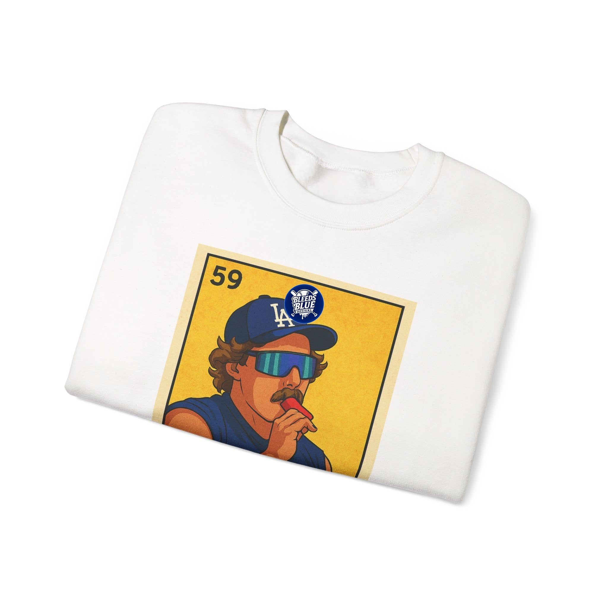 Dodgers Kike El Paletero Loteria Card Sweatshirt - Unisex Crewneck Casual Streetwear