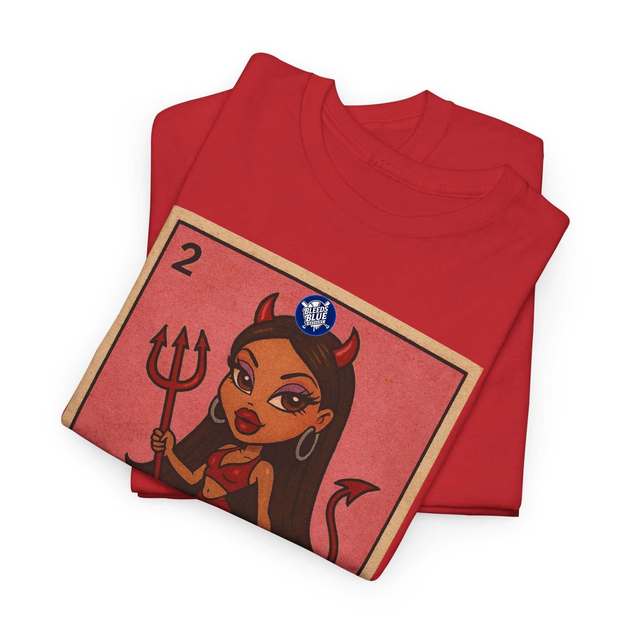 La Diablita Loteria Card Tee Shirt - Unisex Heavy Cotton Casual Fit
