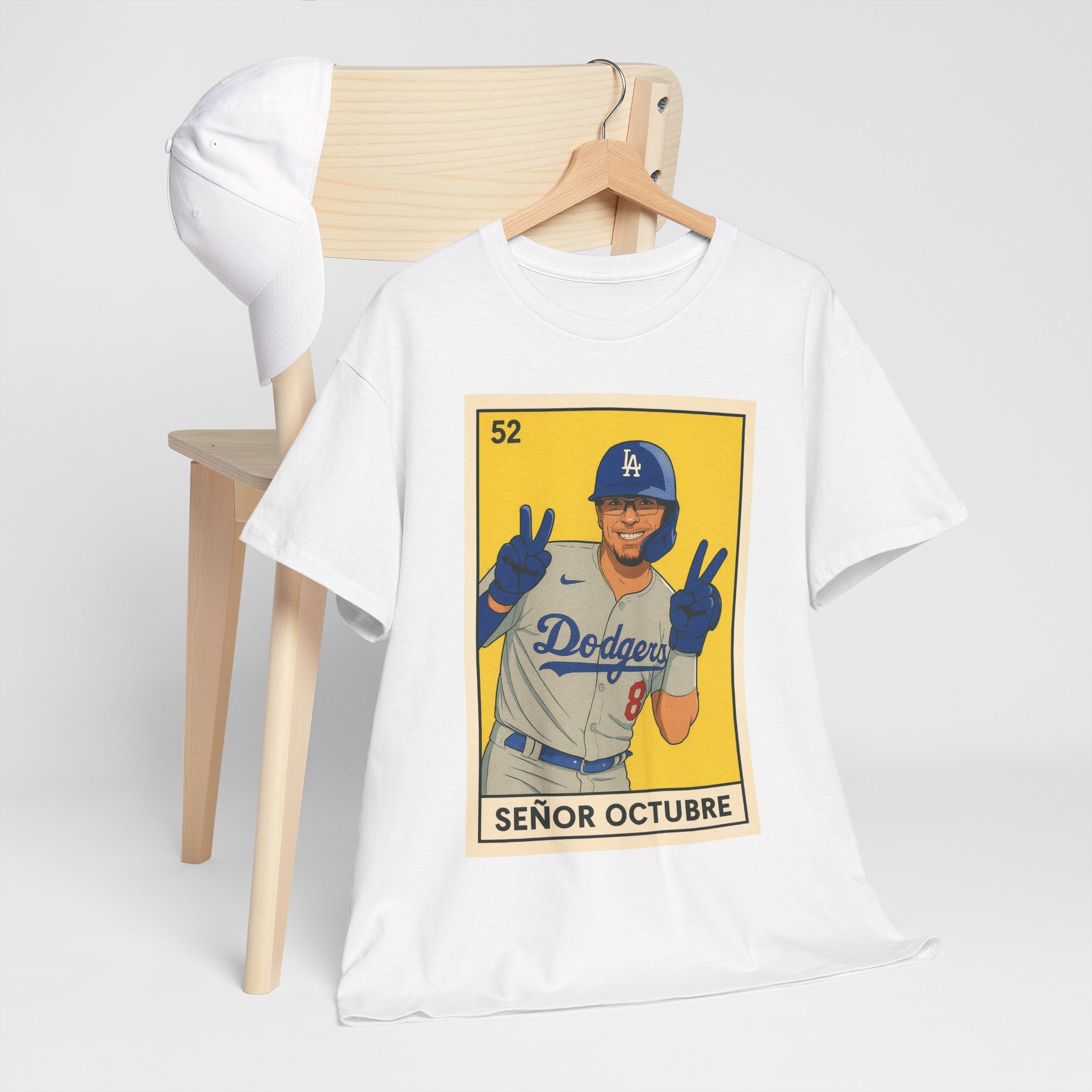 Kike Senor Octubre Loteria Card Tee Shirt - Unisex Heavy Cotton Tee