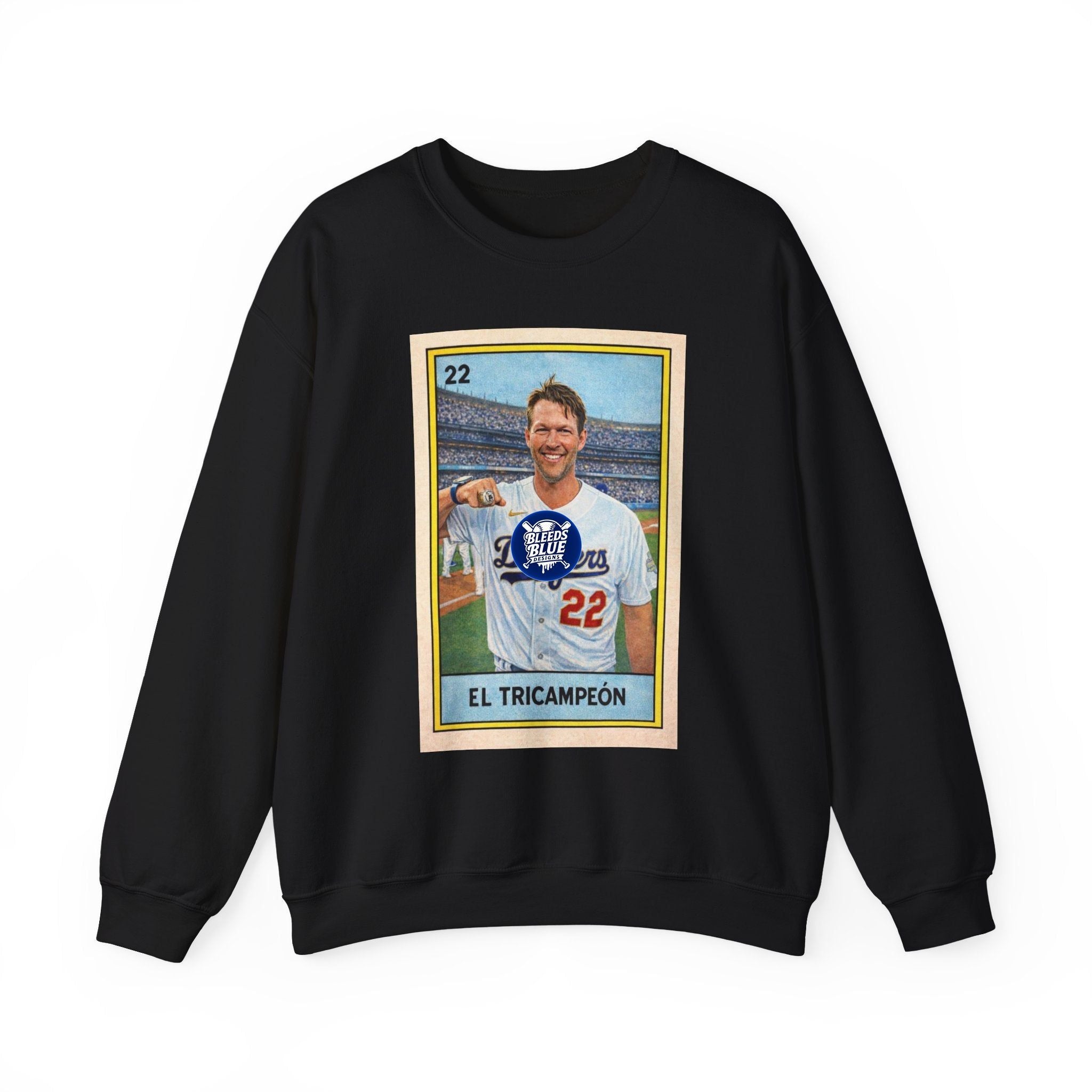 El Tricampeón Lotería Card Kershaw Team Pride - Adult Crewneck Sweatshirt