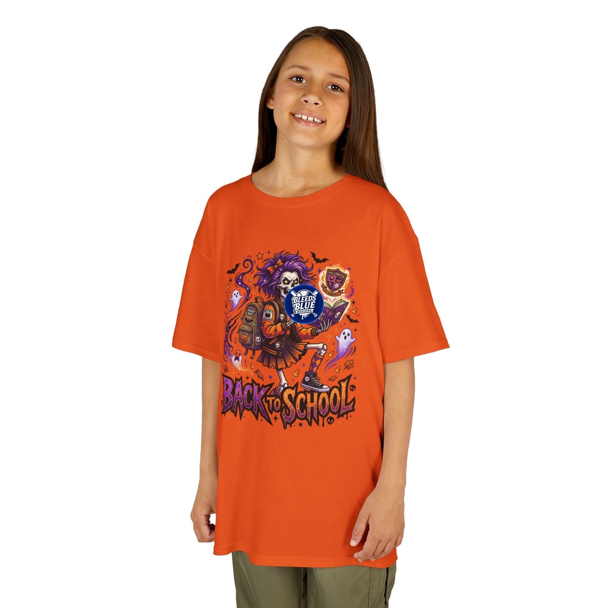 Kids Tee — Spooky 'Back to School' Monster Backpack Design