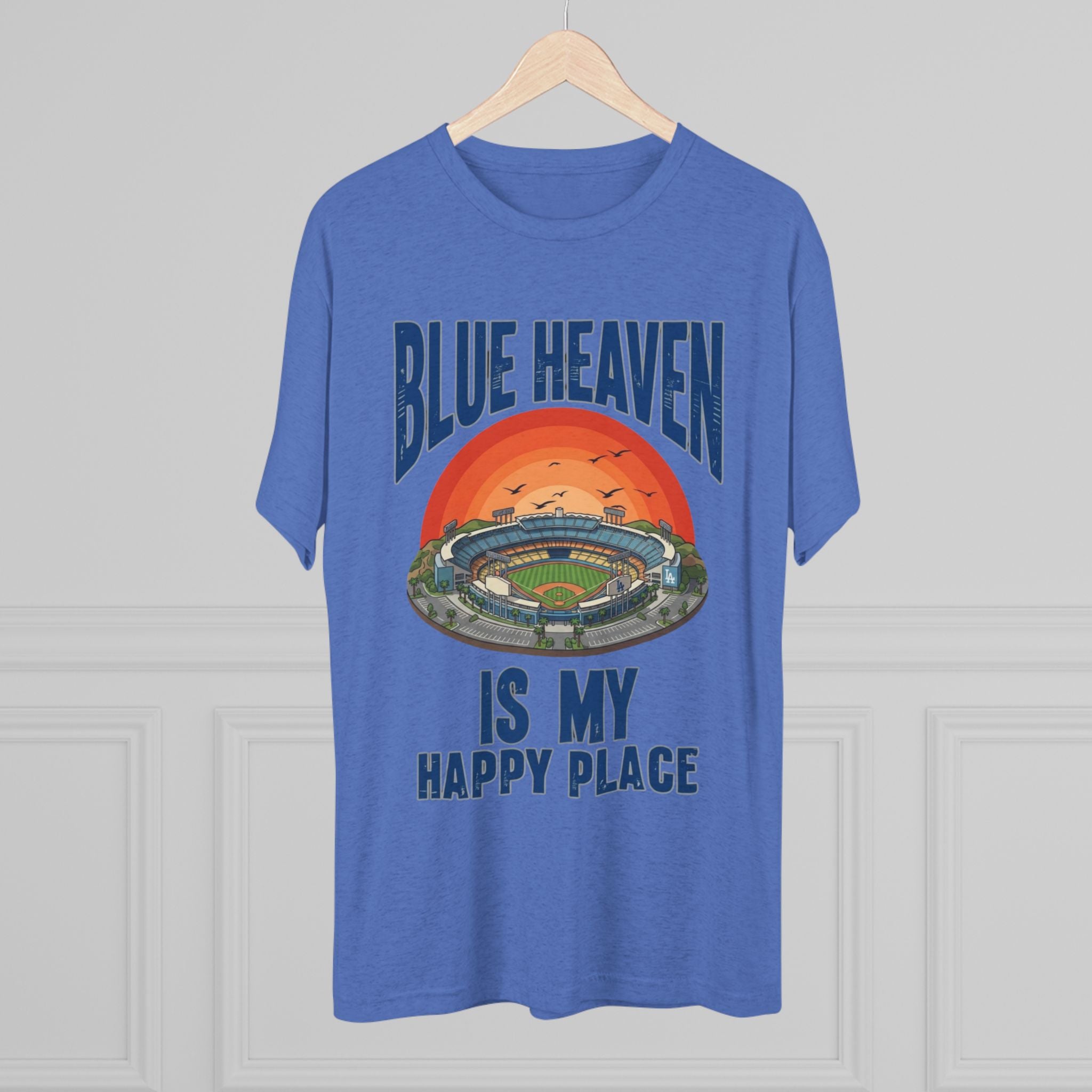 Blue Heaven Is My Happy Place Tee - Tri-Blend Crew T-Shirt