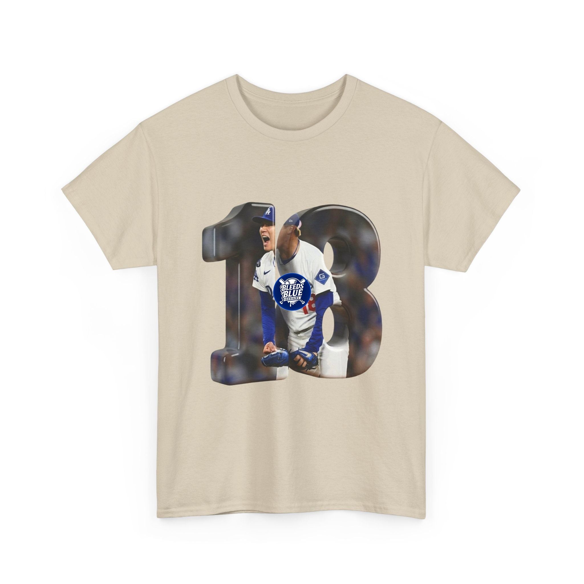 Baseball Number 18 T-Shirt – Player Photo Graphic Tee