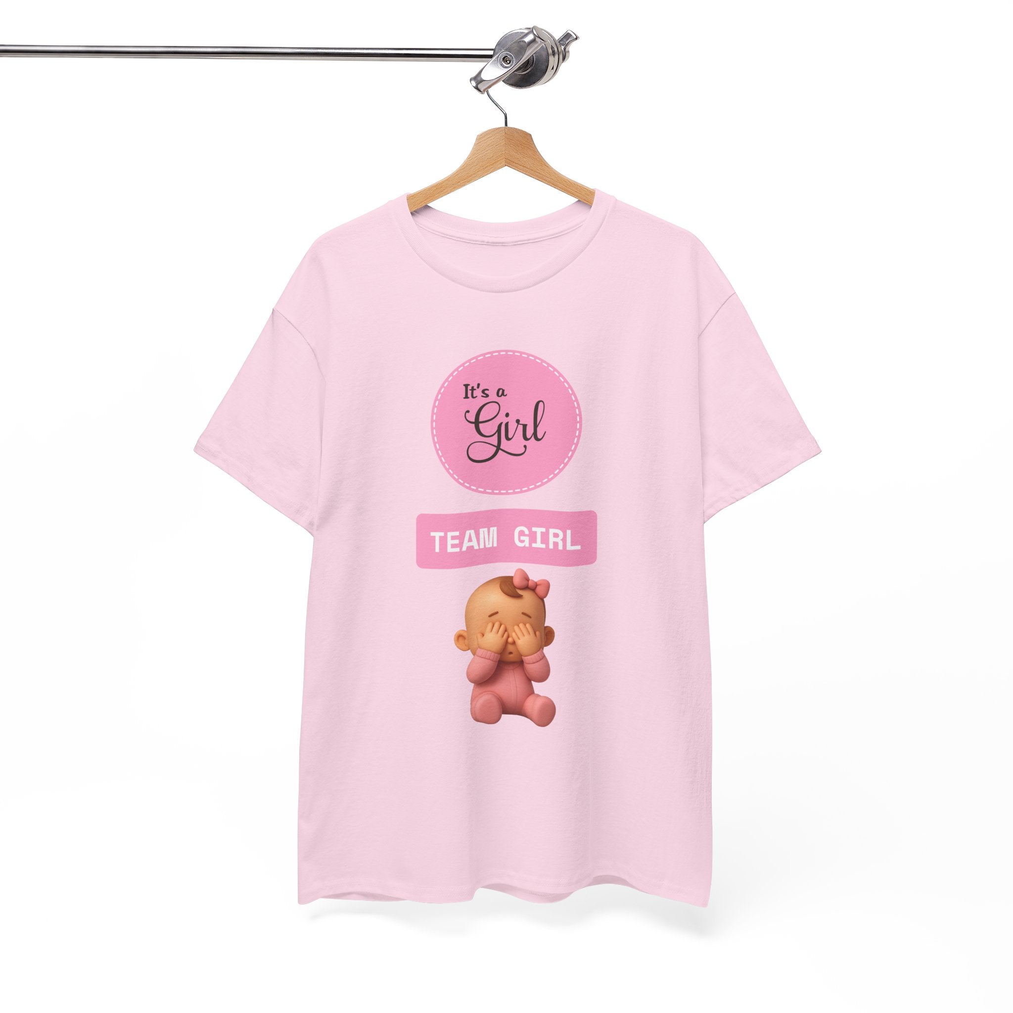 It’s a Girl "Team Girl" Baby Guess Tee — Gender Reveal/Newborn Announcement T-Shirt