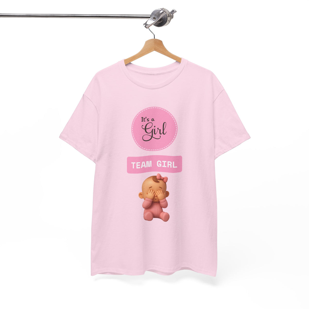 It’s a Girl "Team Girl" Baby Guess Tee — Gender Reveal/Newborn Announcement T-Shirt
