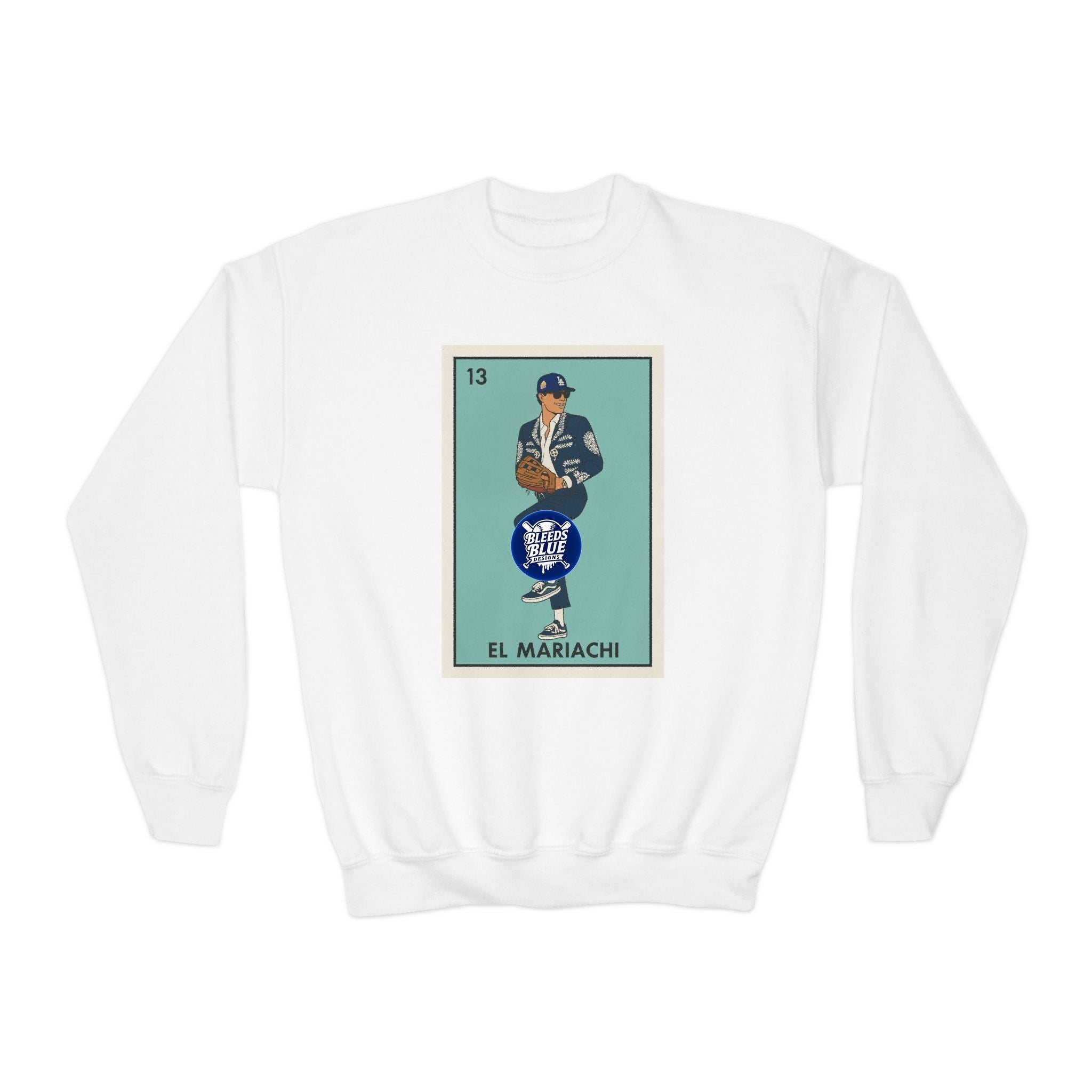 El Mariachi Lotería Card Kelly Team Pride - Youth Crewneck Sweatshirt