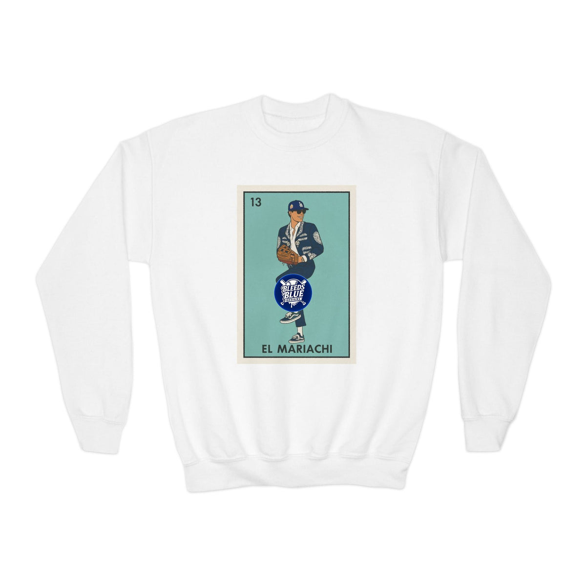El Mariachi Lotería Card Kelly Team Pride - Youth Crewneck Sweatshirt