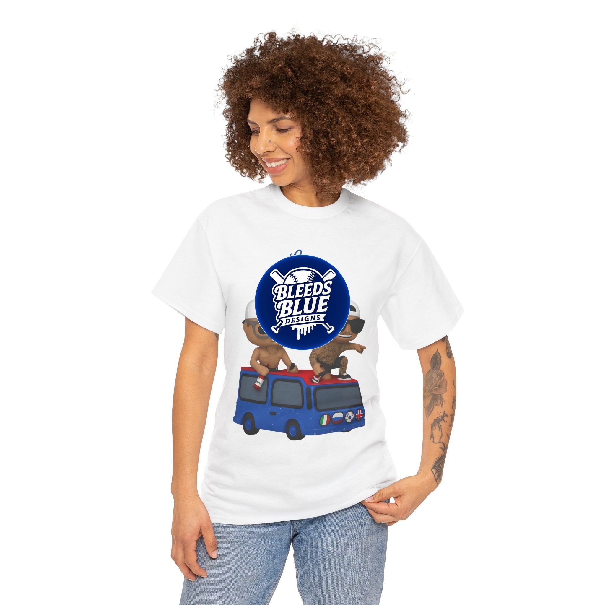 Dodgers Kike and Banda Los Daddies Funko Tee Shirt - Unisex Heavy Cotton Casual Fit