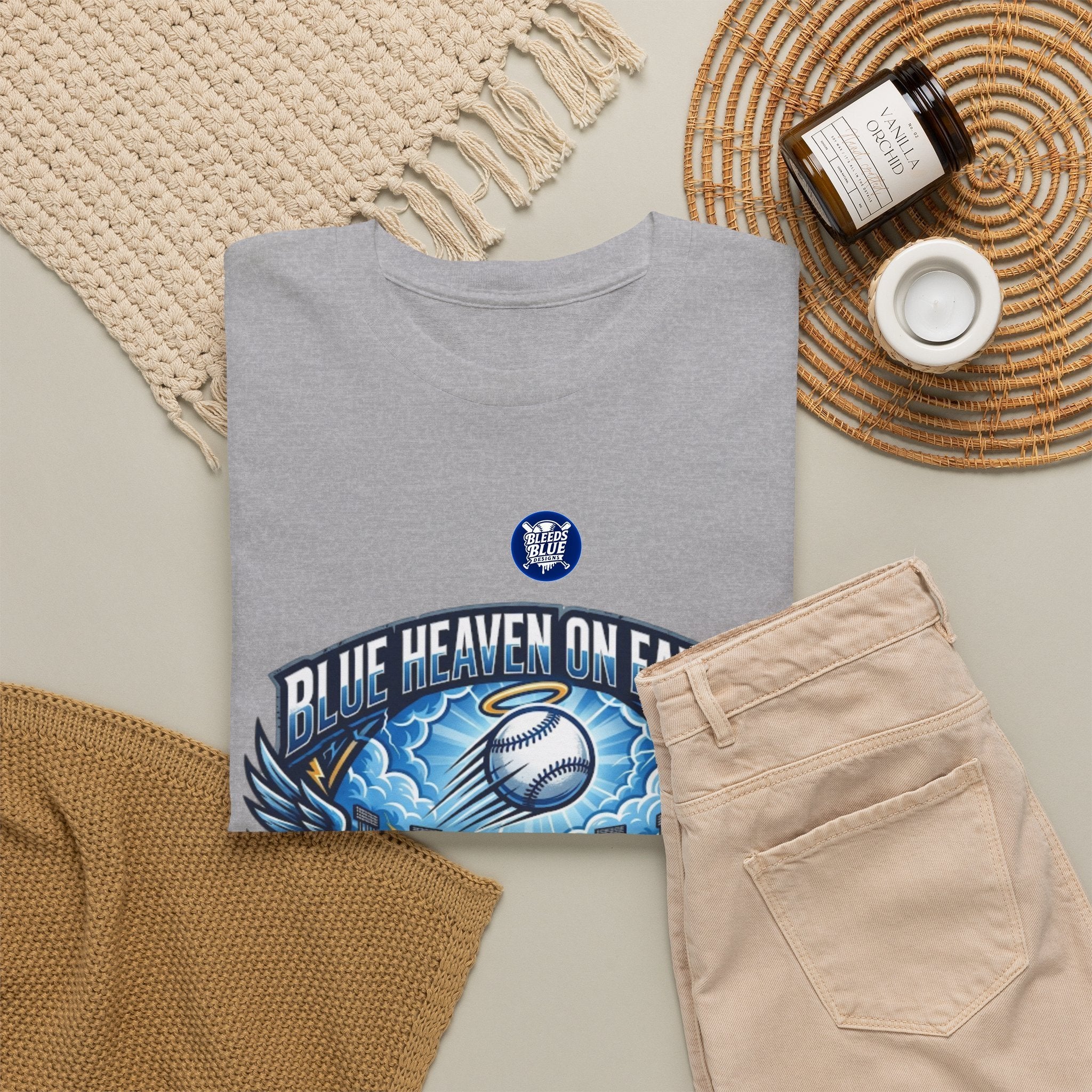 Blue Heaven on Earth Dodgers Stadium T-Shirt — Vintage Baseball Fan Tee