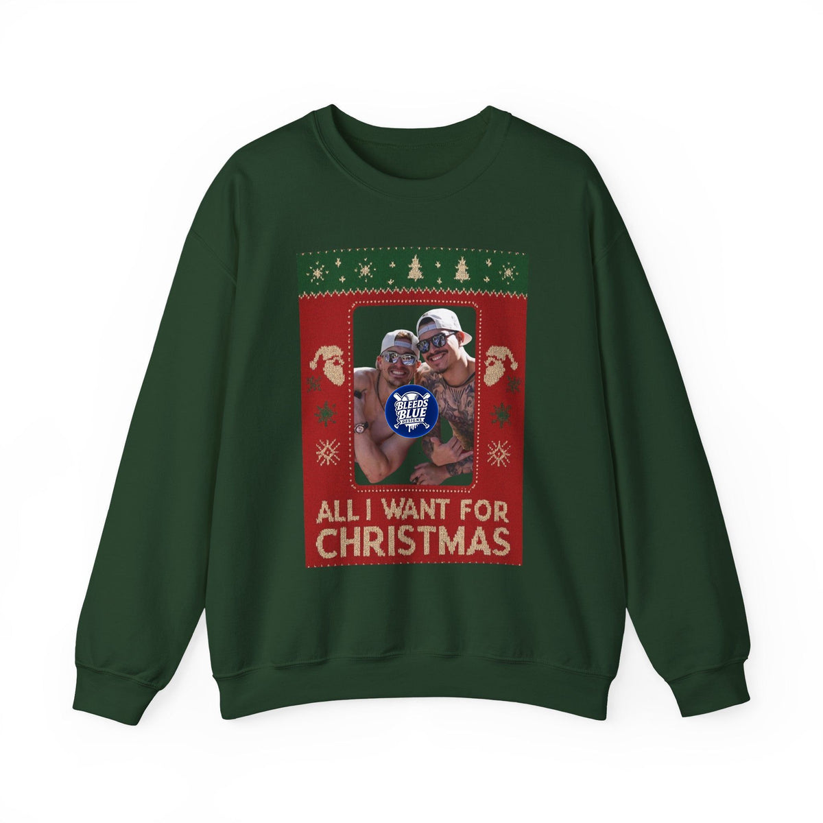 All I Want for Christmas Kike and Banda Sweatshirt - Unisex Crewneck Casual Streetwear